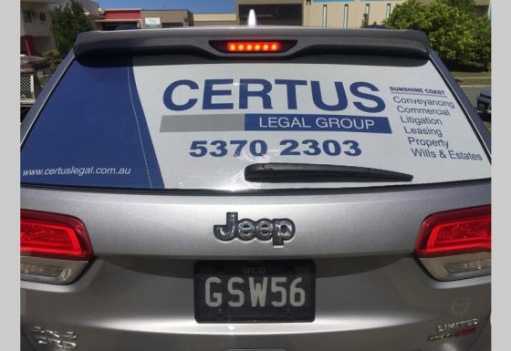 Rear Window One Way Vision